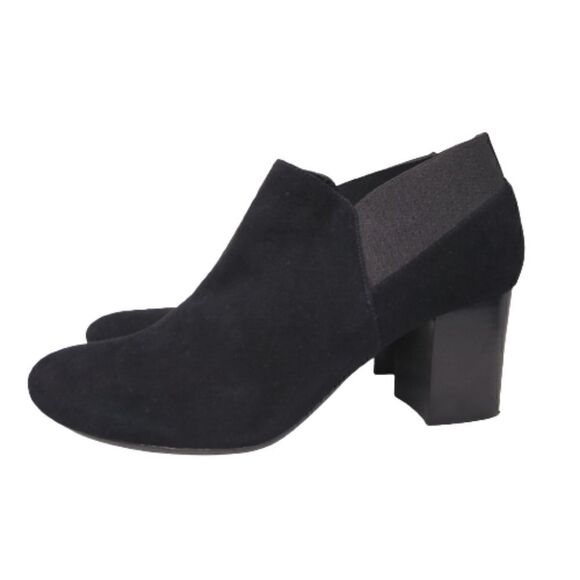 VANELi Black Suede Elastic Ankle Booties Size 11 WIDE - Picture 3 of 11